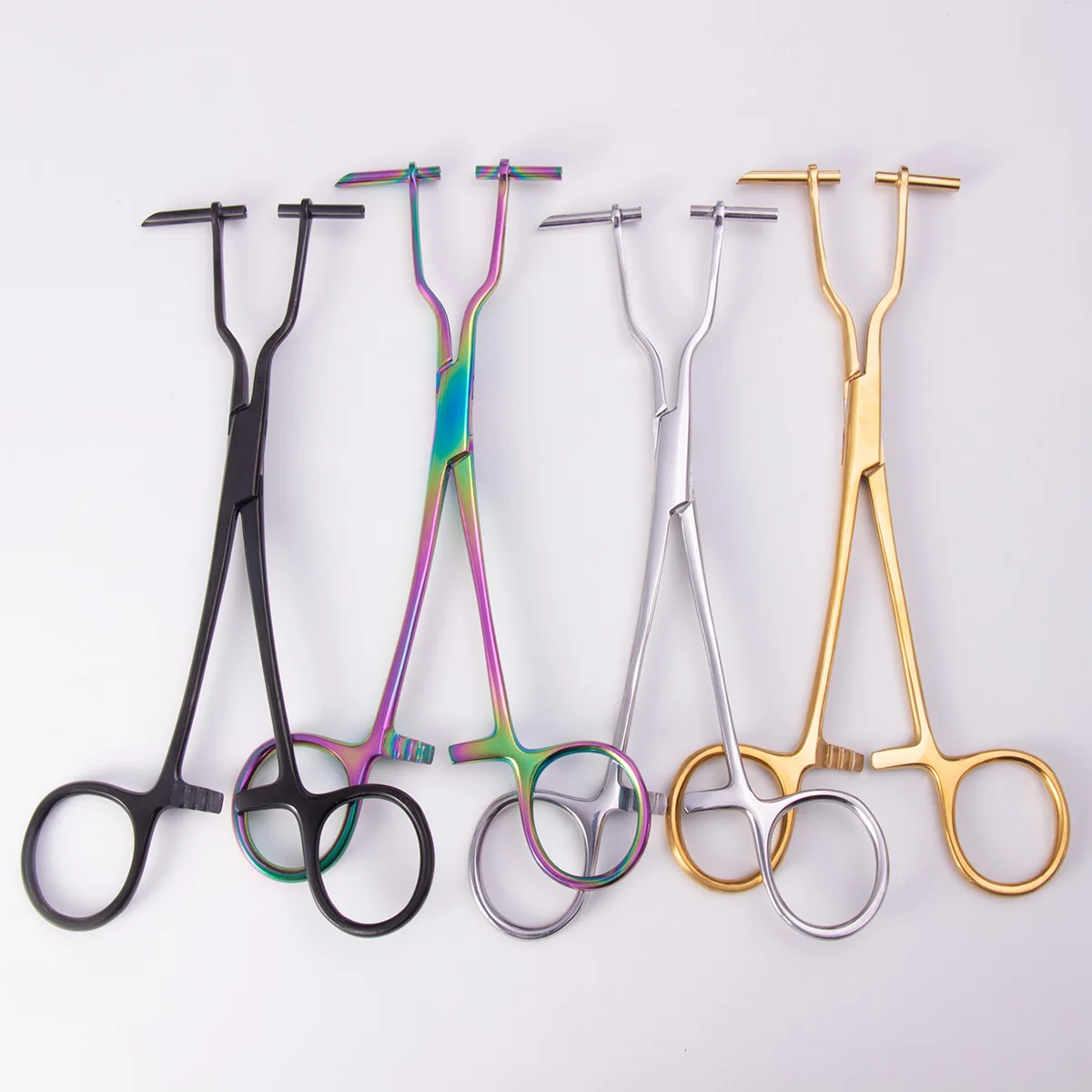 1pc Stainless Steel Body Piercing Clamp Tool For Ear Lip Navel Nose Tongue Septum Sponge Forceps Pliers Piercing Supplies