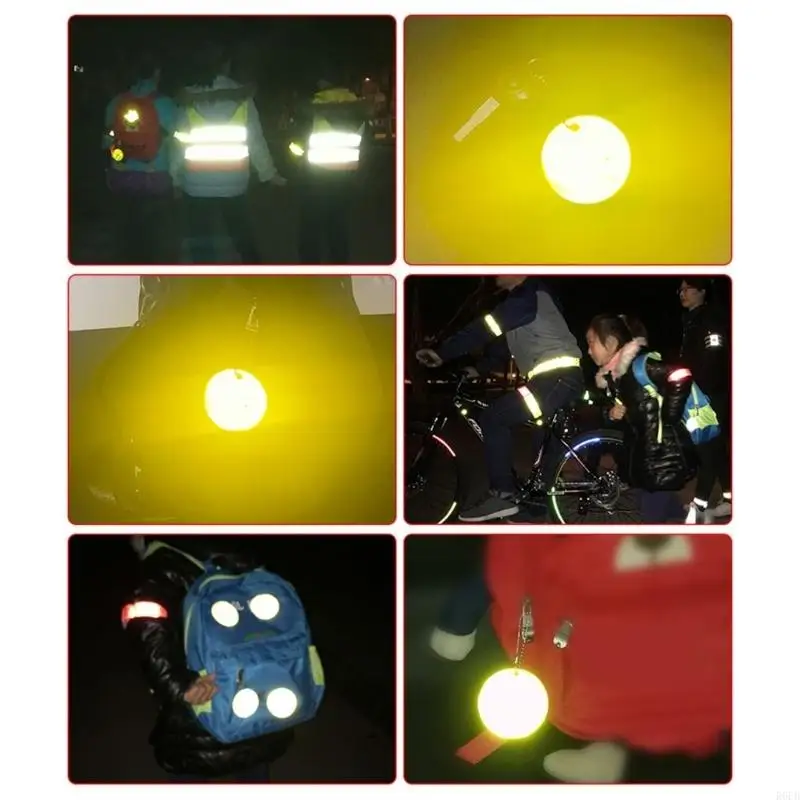 Safety Reflective Keychain for Low Light Conditions Enhanced Visibility Star Sha R6FB