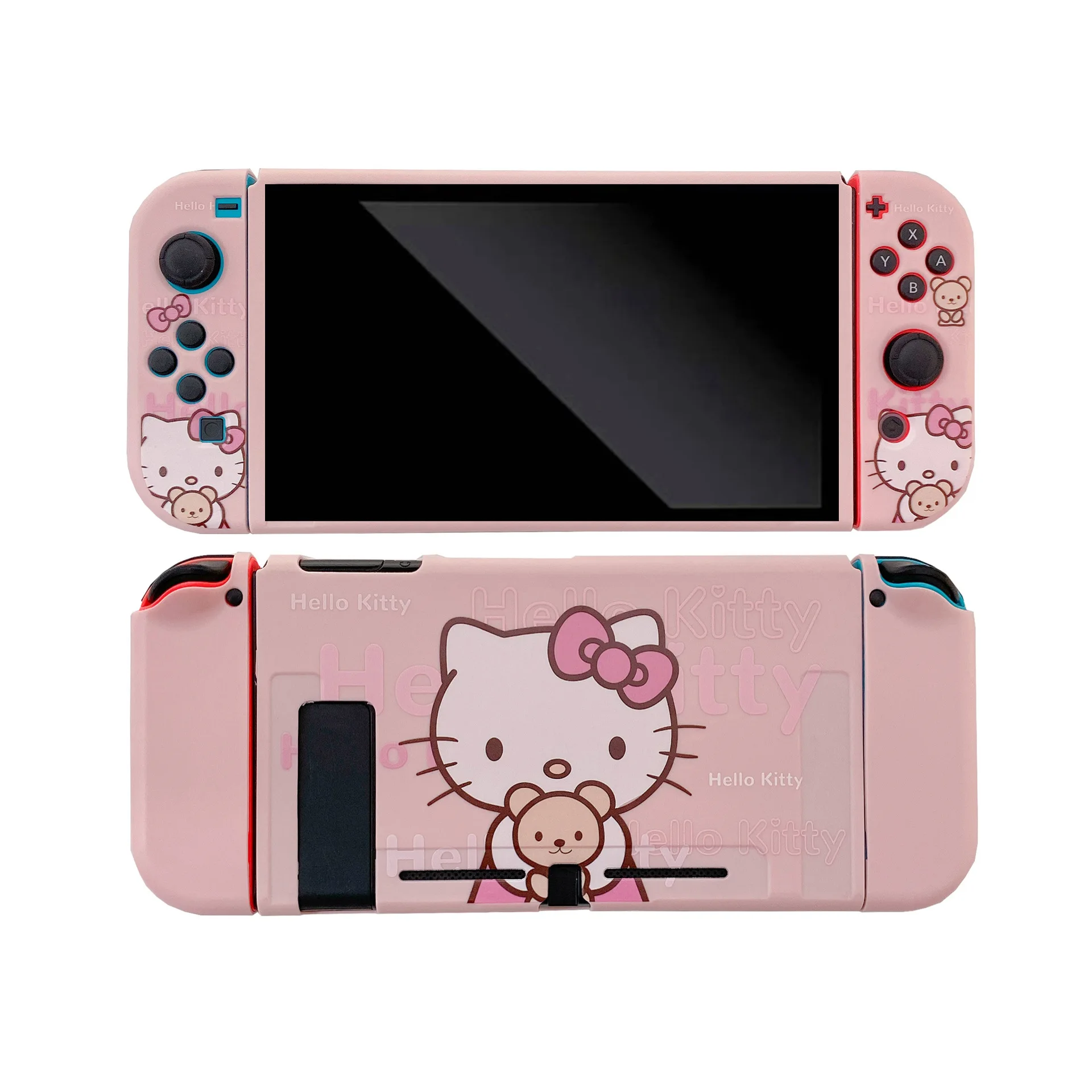 Sanrio Hello Kitty for Nintendo OLED Silicone Soft Painted Anti-drop Cover Can Split NS Handheld Game Console Protective Shell