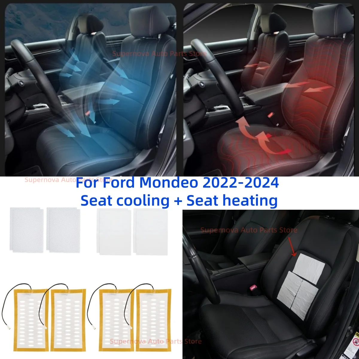 Vehicle-mounted fan For Ford Mondeo 2022+ Car accessories Seat Cooling Seat Heating Vehicle Modification Car interior supplies