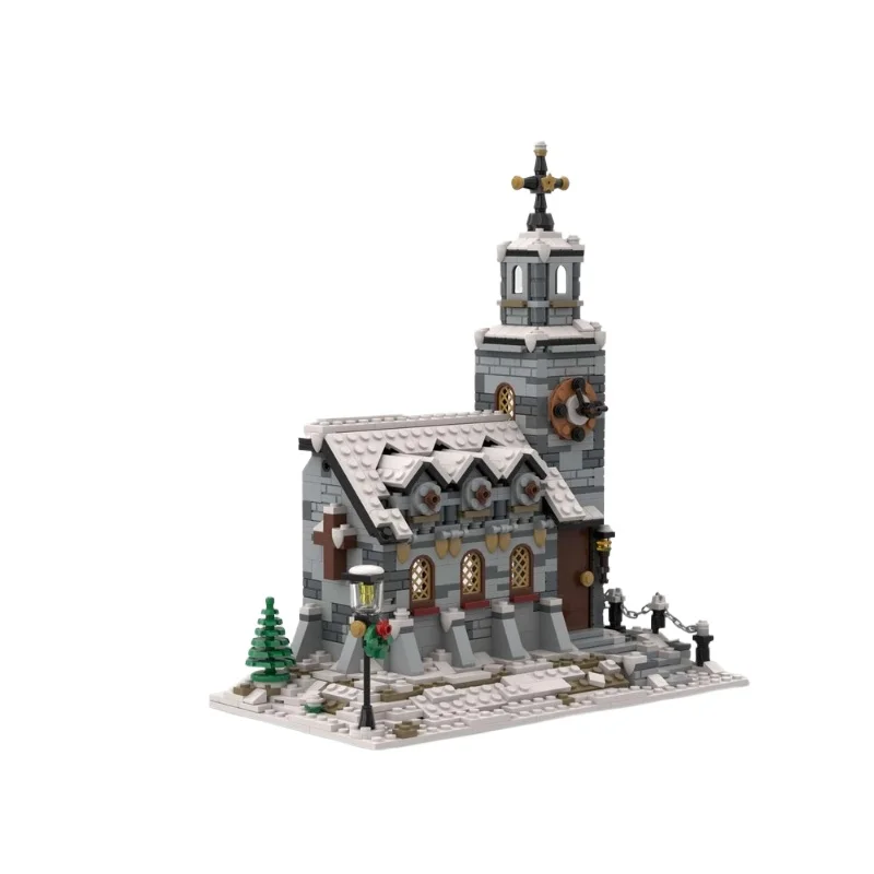 Blocs de construction MOC Winter Country Inn avec toit enneigé, Kit de modèle de maison d'hiver pour adultes et enfants, cadeau d'exposition de noël