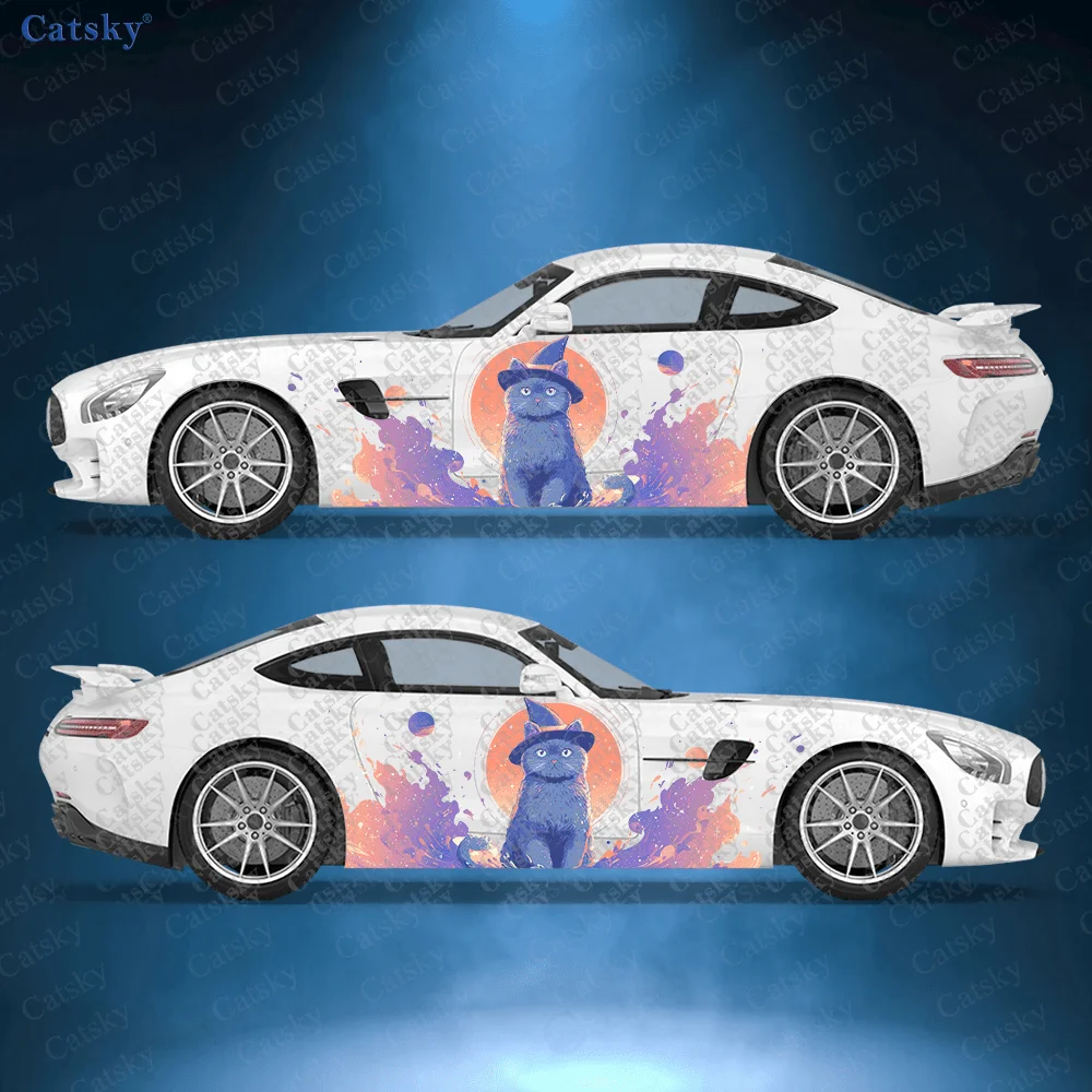 

2 шт. Волшебные наклейки на боковые части автомобиля «Звездное небо», самоклеящиеся, из ПВХ, водонепроницаемые и устойчивые к царапинам, аксессуар для автомобиля, подарок