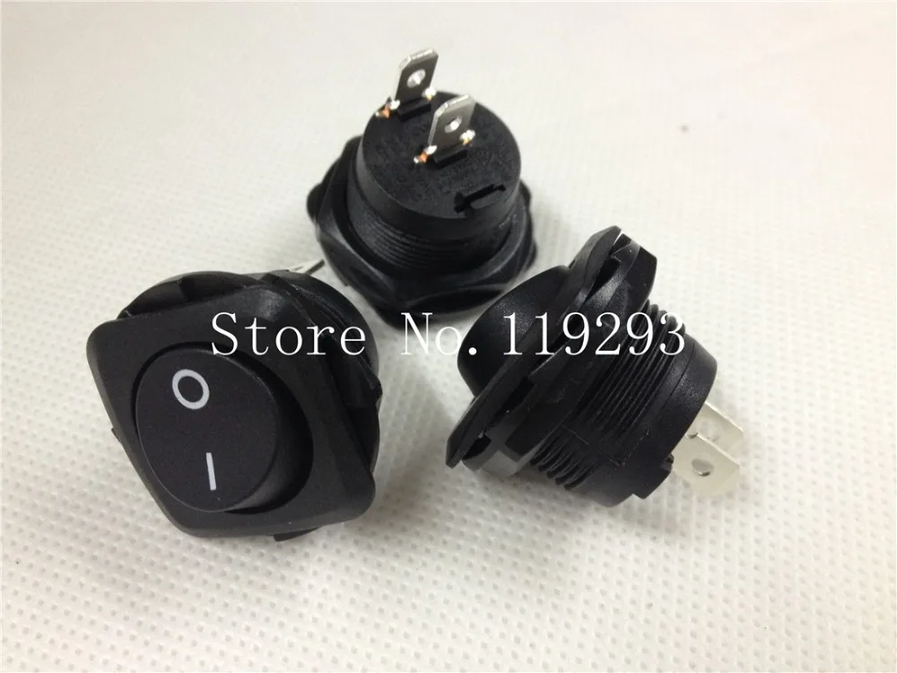 [SA]Power switch Taiwan New SCI Rocker single black round rocker switch R13-135A / B Single road black and red green--50pcs/lot