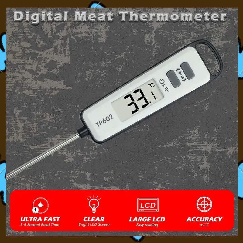 

Promotion! 2X TP602 Meat Thermometer Kitchen Digital Cooking Food Water Milk Probe Electronic BBQ Temperature Detector Tool