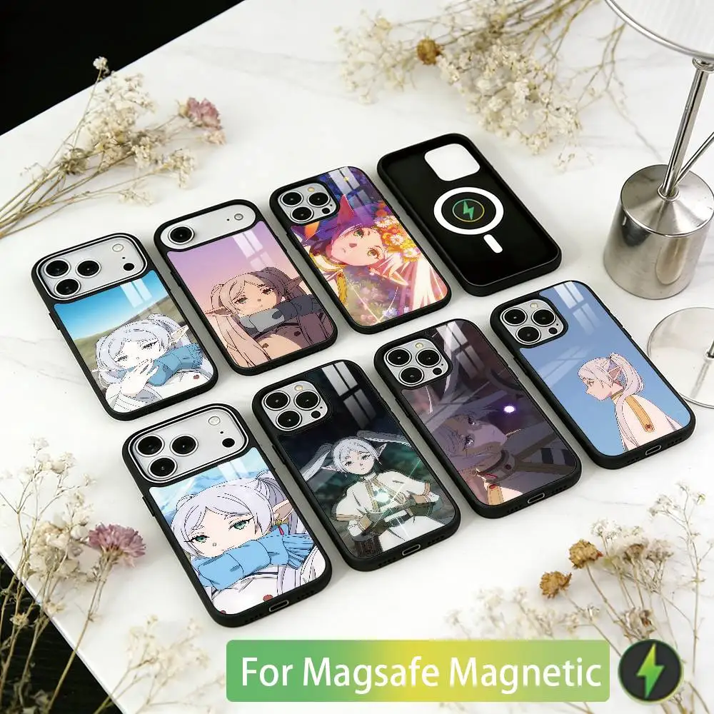 

Frieren Beyond Journey's End Phone Case For iPhone17,16,15,14,13,12,11 Plus,Pro Magnetic with Magsafe Wireless Charging