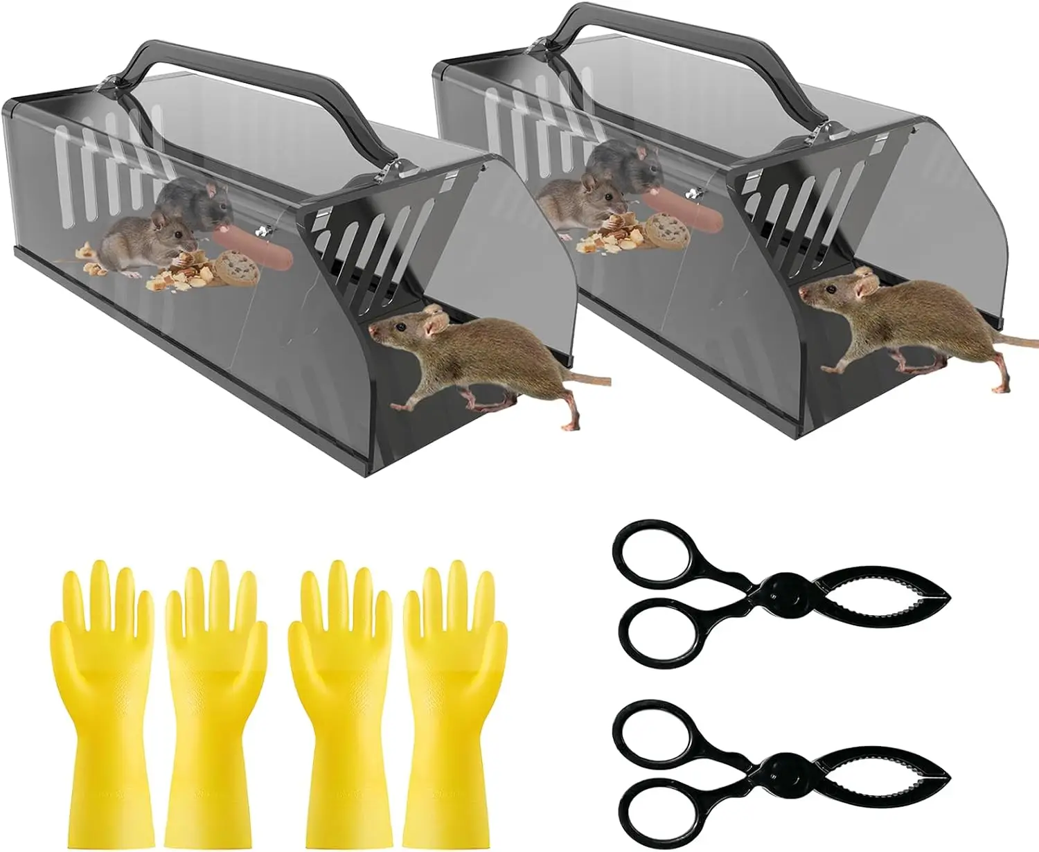 

2026 New Humane Rat Trap, Reusable Automatic Continuous Catch Mouse Cage for Mice, Rats, Chipmunks, Voles, Easy Catch & Release