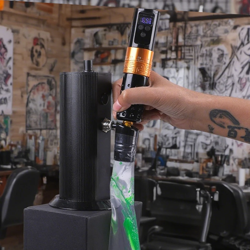 منظف إبرة الوشم من ييلونج، أداة إبرة غسالة الوشم التعريفي الأوتوماتيكية مع شفط قوي #5