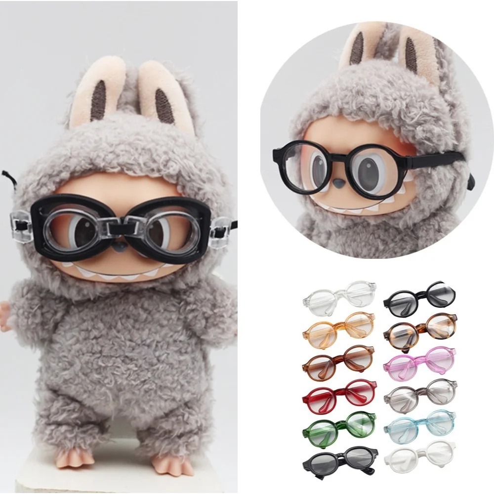 

Очки Labubu 8 см, милые пластиковые очки, куклы, игрушечные очки, аксессуары, очки для плавания для Labubu
