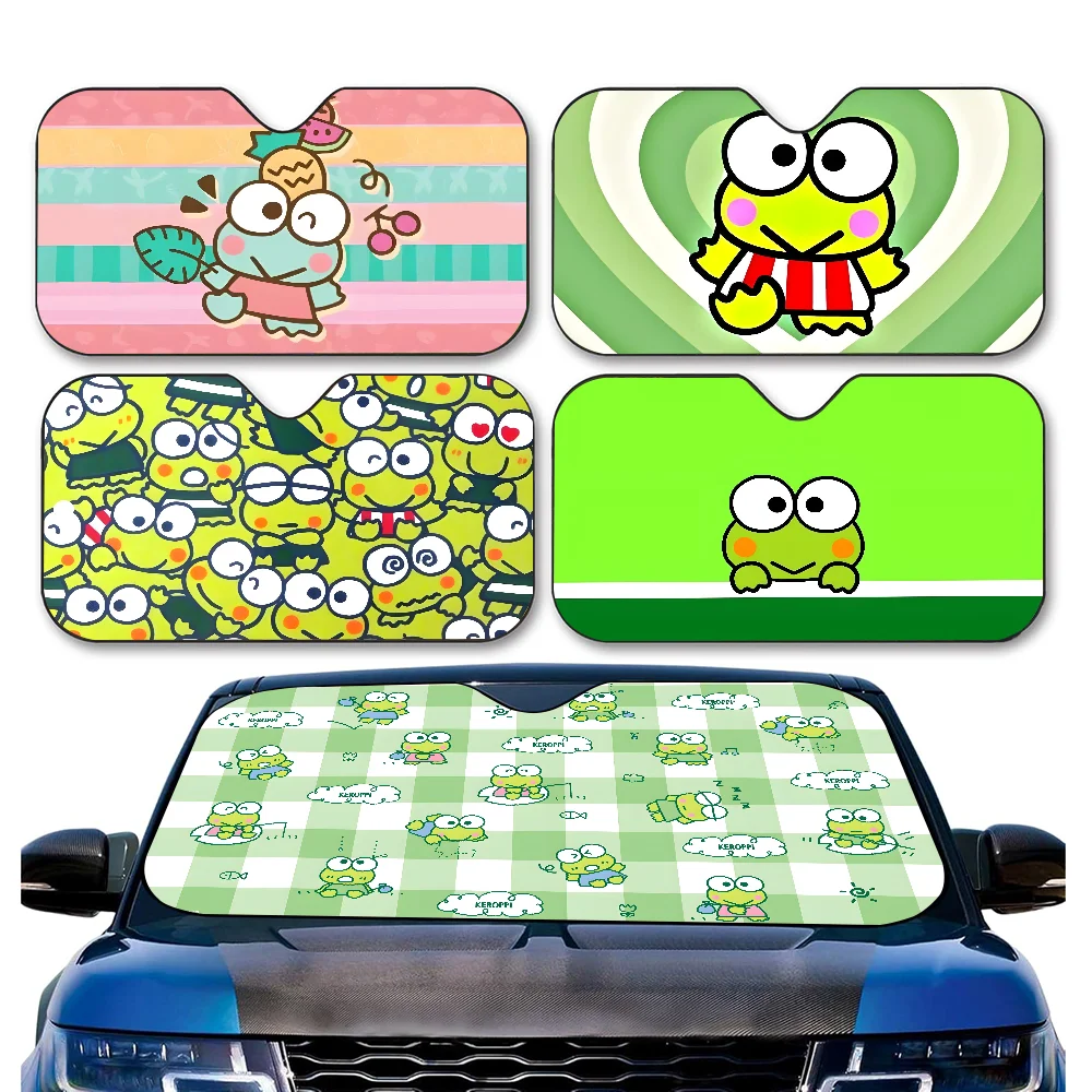 K-keroppiS Frog Windshield Sun Shade For Sedans,51.2
