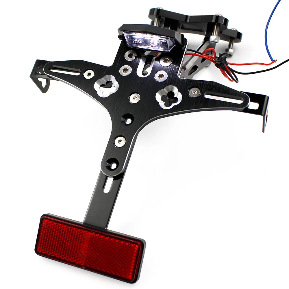 

MT 09 Motorcycle Adjustable License Plate Mount Holder Bracket for Yamaha MT09 FZ09 For FZ-09 Tracer 900 2013-2020 LED Light