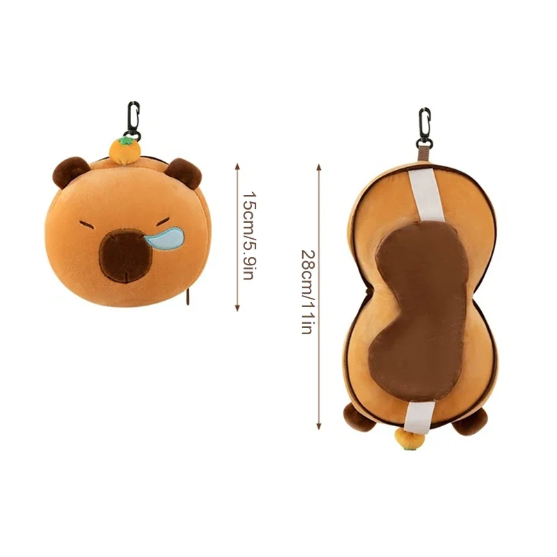 New Cartoon 2-In-1 Neck Pillow With Eye Mask Cute Plush Doll Travel Pillow Portable Office Desk Pillow Birthday Gift view 6