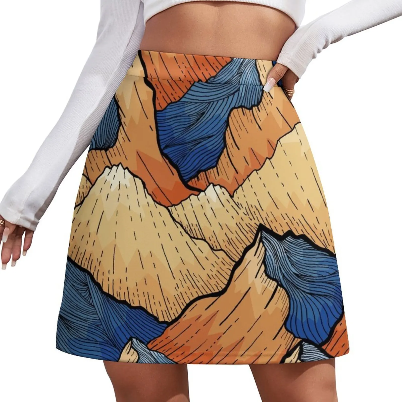 

The Sea Peak Pattern Mini Skirt Short women′s skirts Women skirt mini skirt for women luxury women skirts