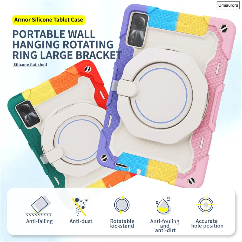 For Xiaomi Redmi Pad2 11 inch SE 8.7 Pro 12.1 Pad 6 7 8 11.2 6S 7S Pro 12.5 Heavy Duty Rugged Tablet Case Stand Shockproof Funda
