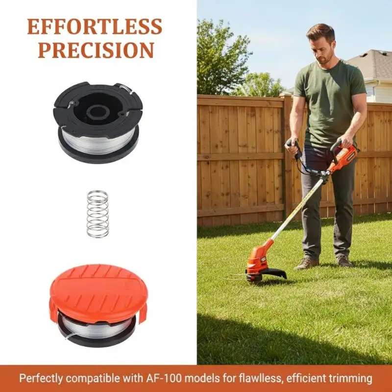

1 Set Trimmer Line AF-100 String Trimmer Replacement Spool For Black+Decker