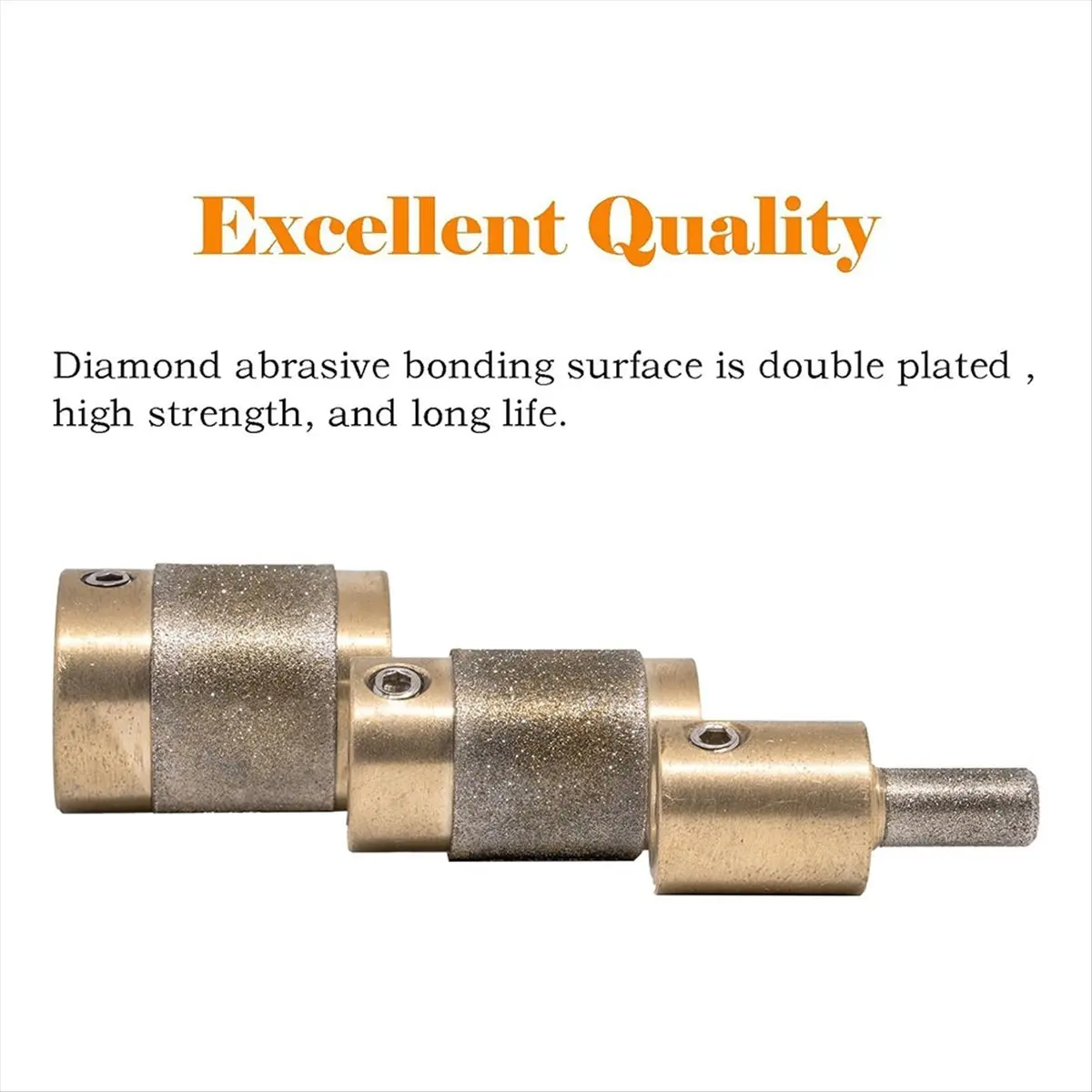 

A58Z 1 3/4 1/4 Inch Stained Glass Diamond Grinder Bit Tools 3 Sizes Brass Core Stained Glass Grinder Bits