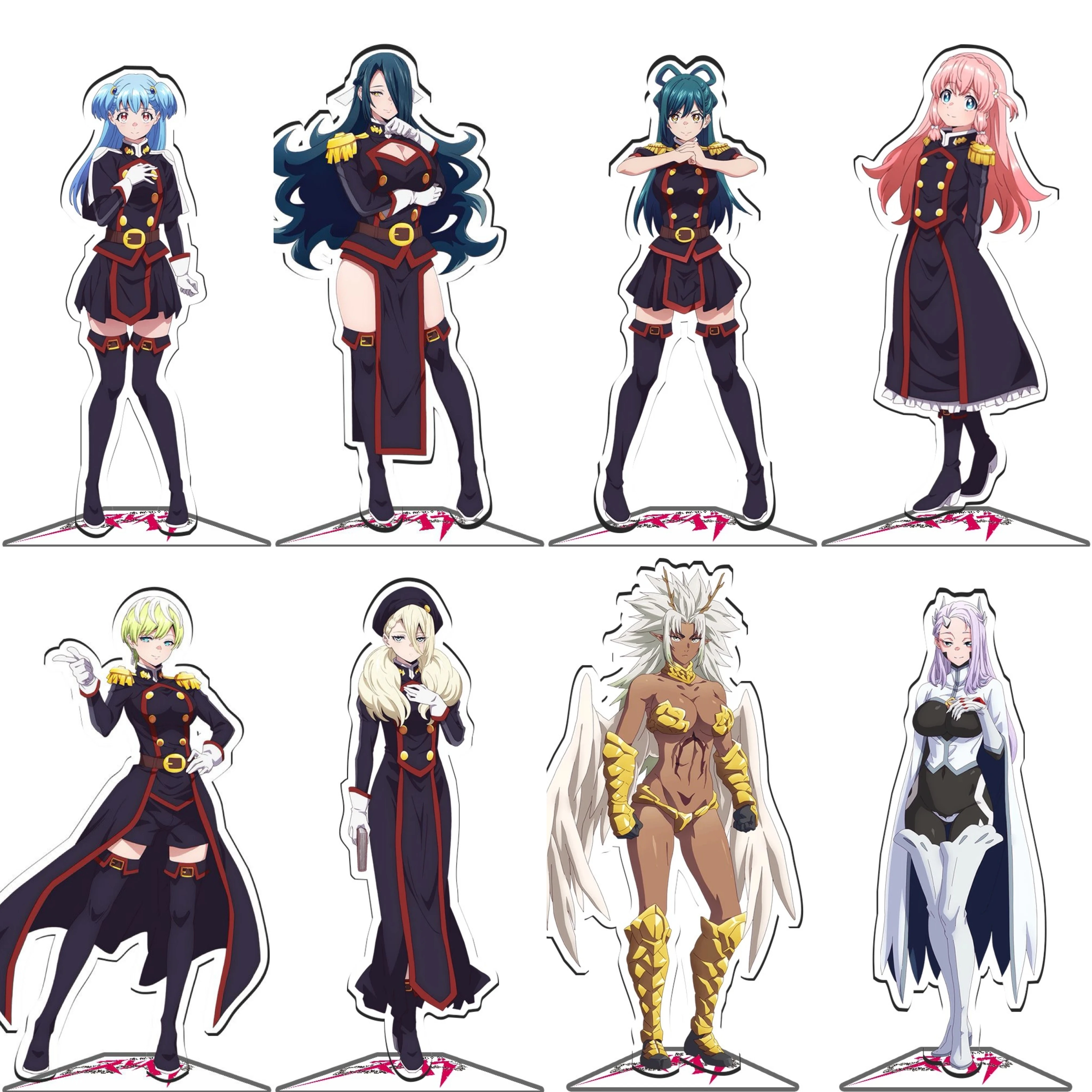 Figura acrílica de 15 cm de Hot Anime Chained Soldier 2 con personajes de anime como Kyōka Uzen, Himari Azuma, Shushu Suruga, Nei Ōkawamura y Tenka Izumo.