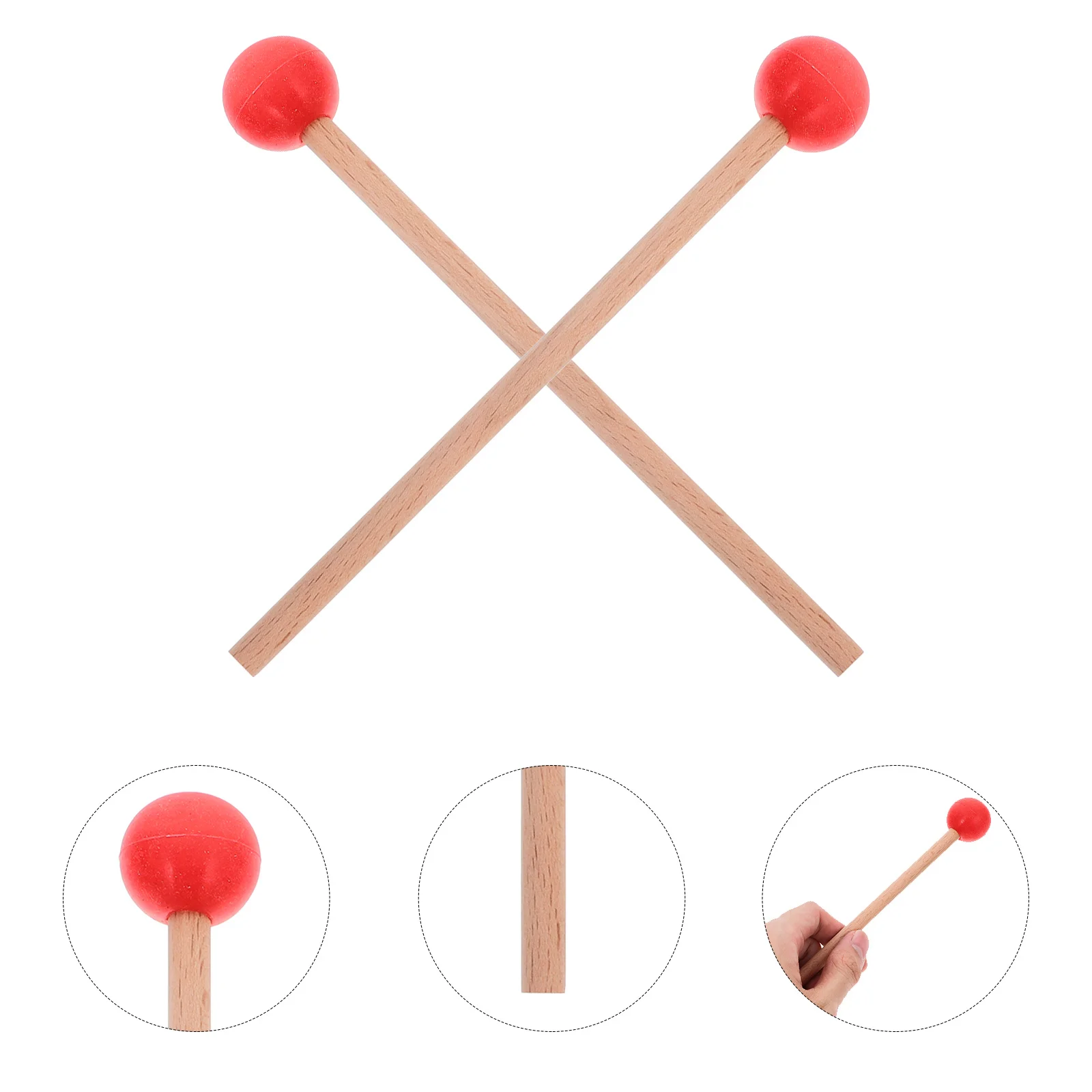 2 قطعة 1 زوج اللسان طبل مطارق خفيفة الوزن قرع العصي ل إكسيليفون ماريمبا الطبل الملحقات الموسيقية