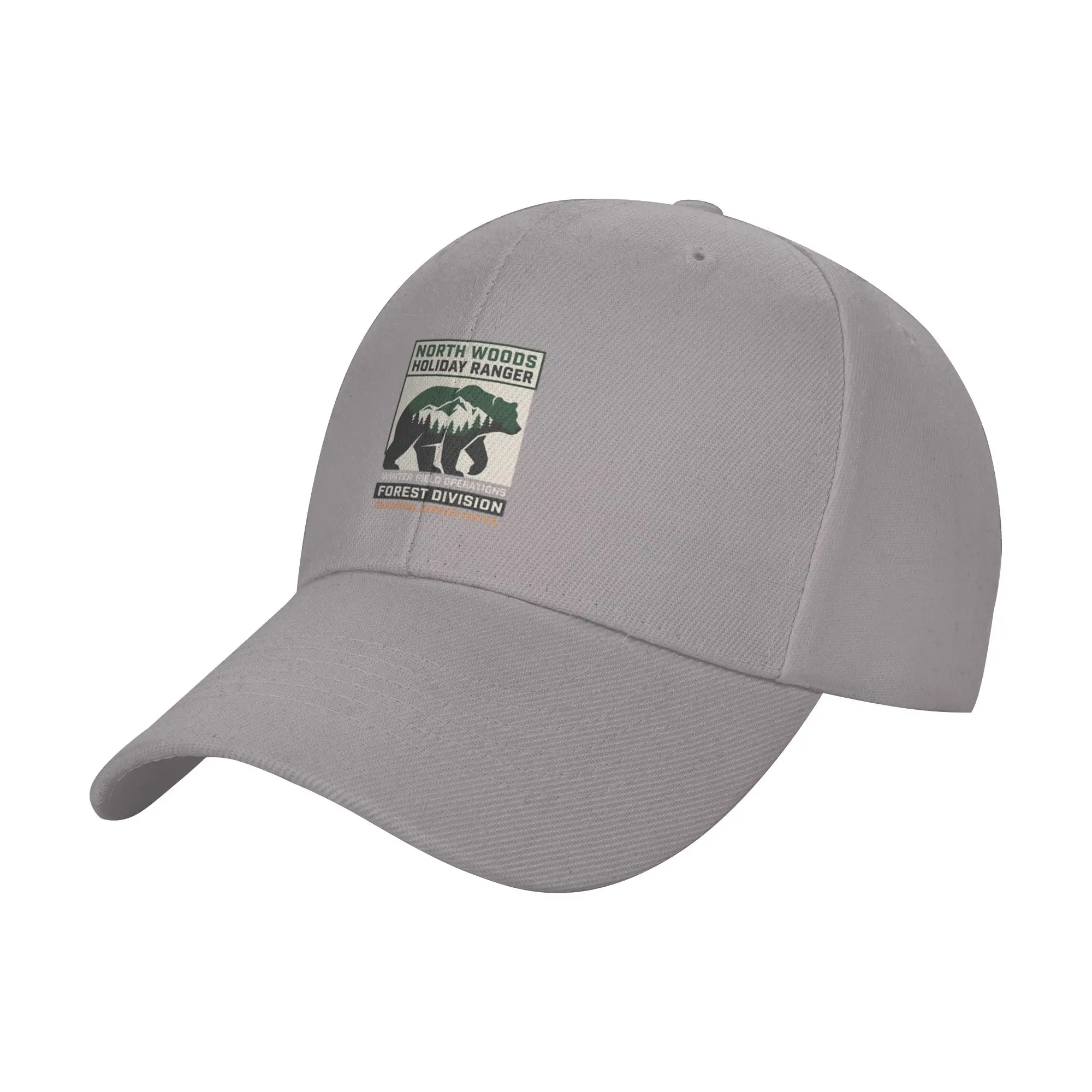 Hot Sale North Woods Holiday Ranger Forest Bear Vintage Graphic Baseball Cap  Casual Hats  Sightseeing Tour Hats
