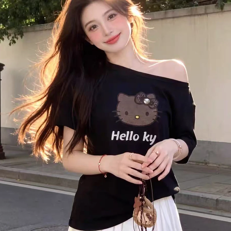 camiseta-de-algodao-off-shoulder-hello-kitty-para-mulheres-estilo-americano-retro-anime-tops-de-verao-para-estudantes