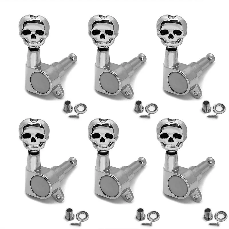 

Sealed Guitar Tuning Pegs Chrome /Black/Gold Tuners for Acoustic/Electric Guitar 3+3 or 6 Inline String Winder Keys
