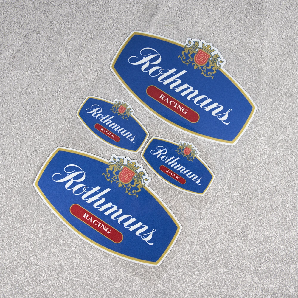 Motorcycle Stickers Rothmans Racing Car Bike Helmet Decals for Suzuki Honda Kawasaki Ducati Yamaha Vespa Accessoires Moto