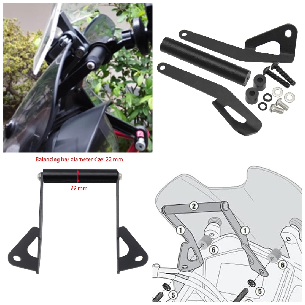 

Fits for Moto Guzzi V85 TT ABS V85TT 2020 2021 2022 2023 2024 Motorcycle GPS Navigation And Smart Phone Adapt Base Mount Bracket