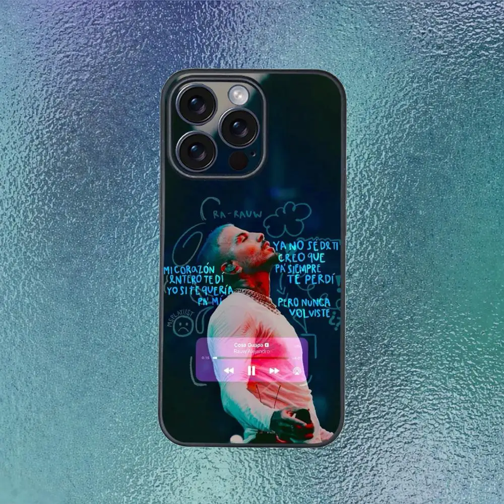 R-Rauw A-Alejandro Rapper Phone Case For IPhone 17 16 15 14 13 12 11 Pro Max Plus Mini Black Frosted Soft Shell Funda