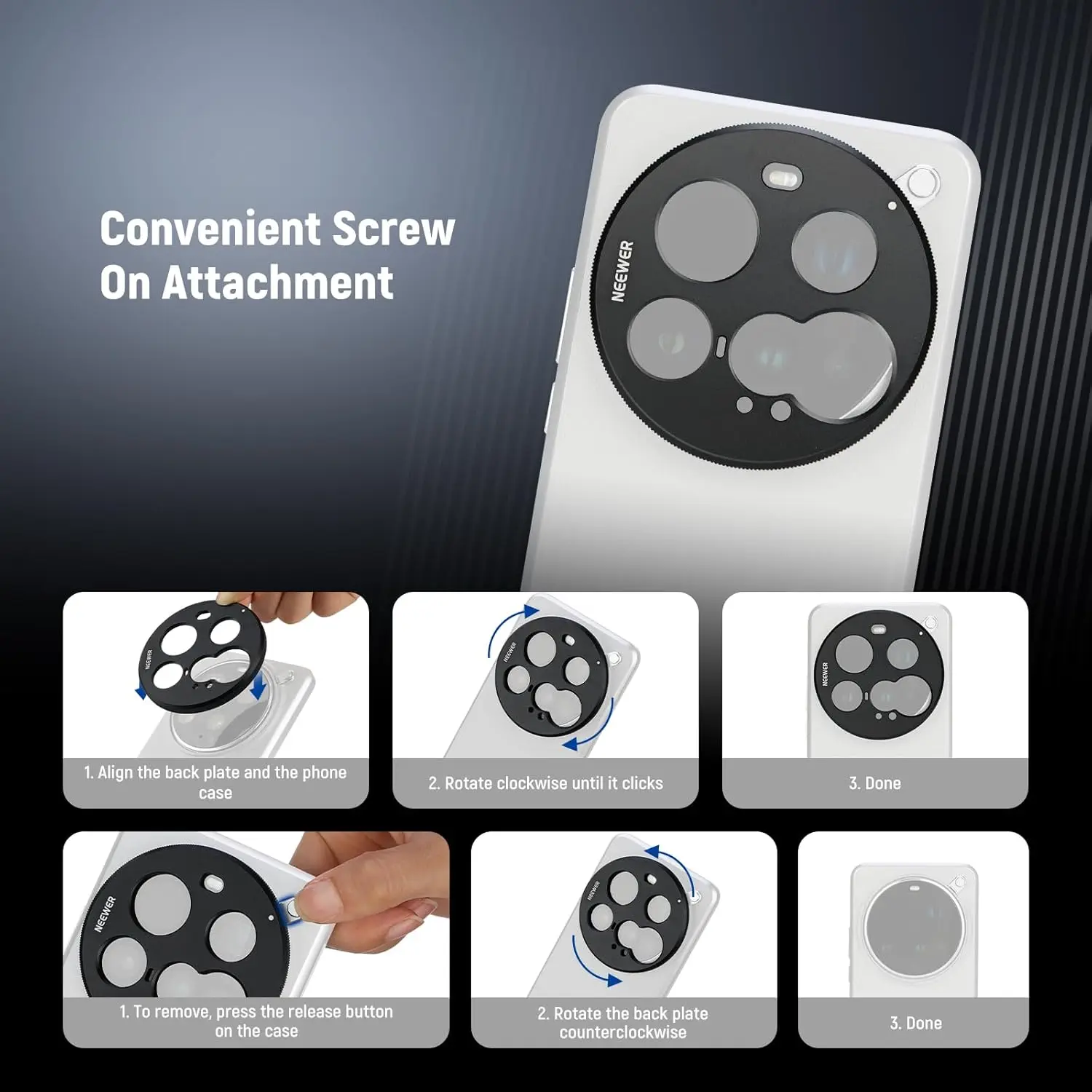 جديد عدسة اللوحة الخلفية ل Xiaomi 15 الترا ، سبائك الألومنيوم 17 مللي متر موضوع محول عدسة الهاتف حامل للكاميرات الرئيسية والمقربة