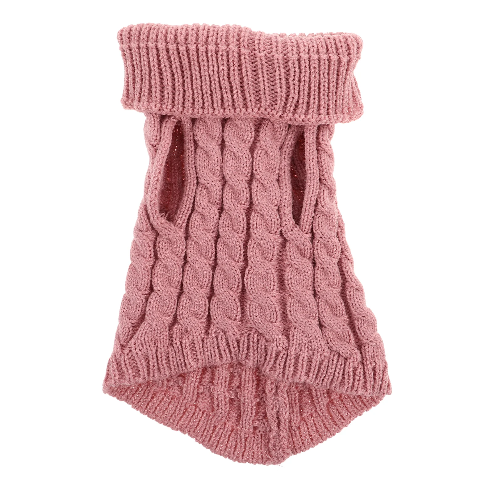 

Clothes for Pets Supplies Wool Knit Coat Dog Pink Sweater Clothing Jacket with Hat Puppy