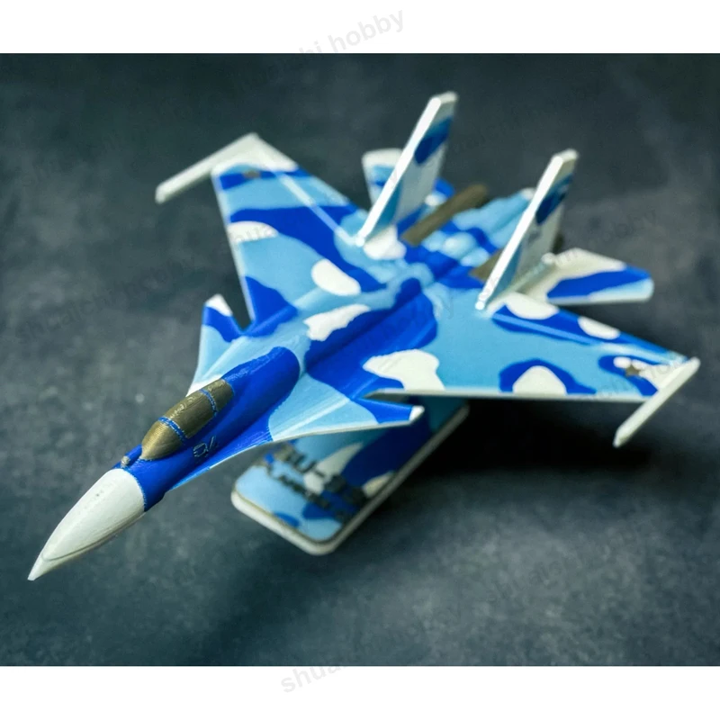 1 Juego de modelo de avión de combate ruso Sukhoi Su-33, pieza de simulación de avión Flanker-D, longitud de 206mm, Kit ensamblado de avión DIY