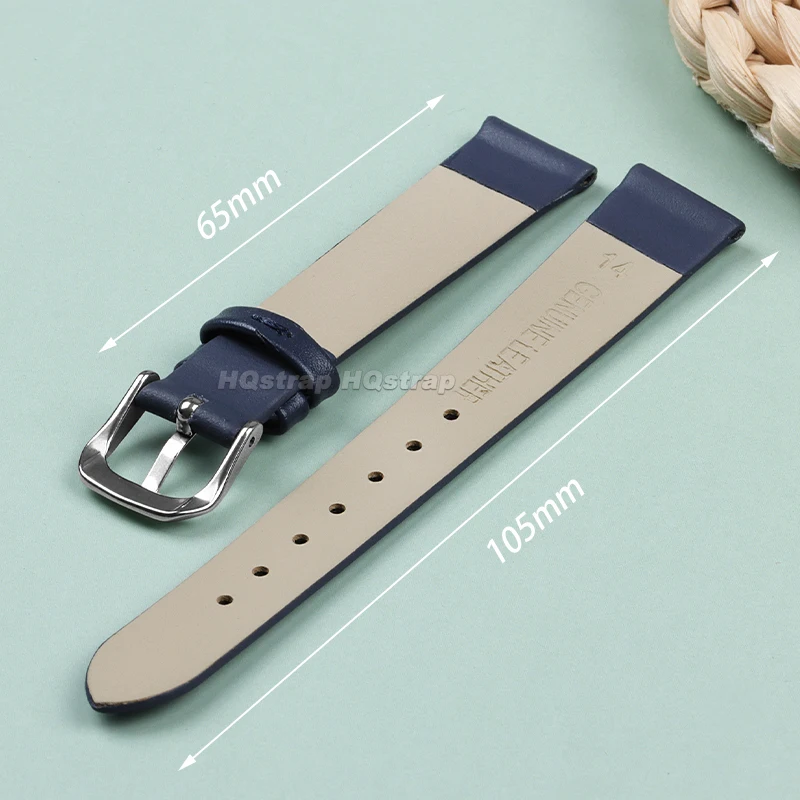 Correa de reloj de cuero ultrafina de 6mm, 8mm, 10mm y 12mm, correa de piel de vaca delgada, pulsera Universal deportiva suave para hombres y mujeres, banda impermeable