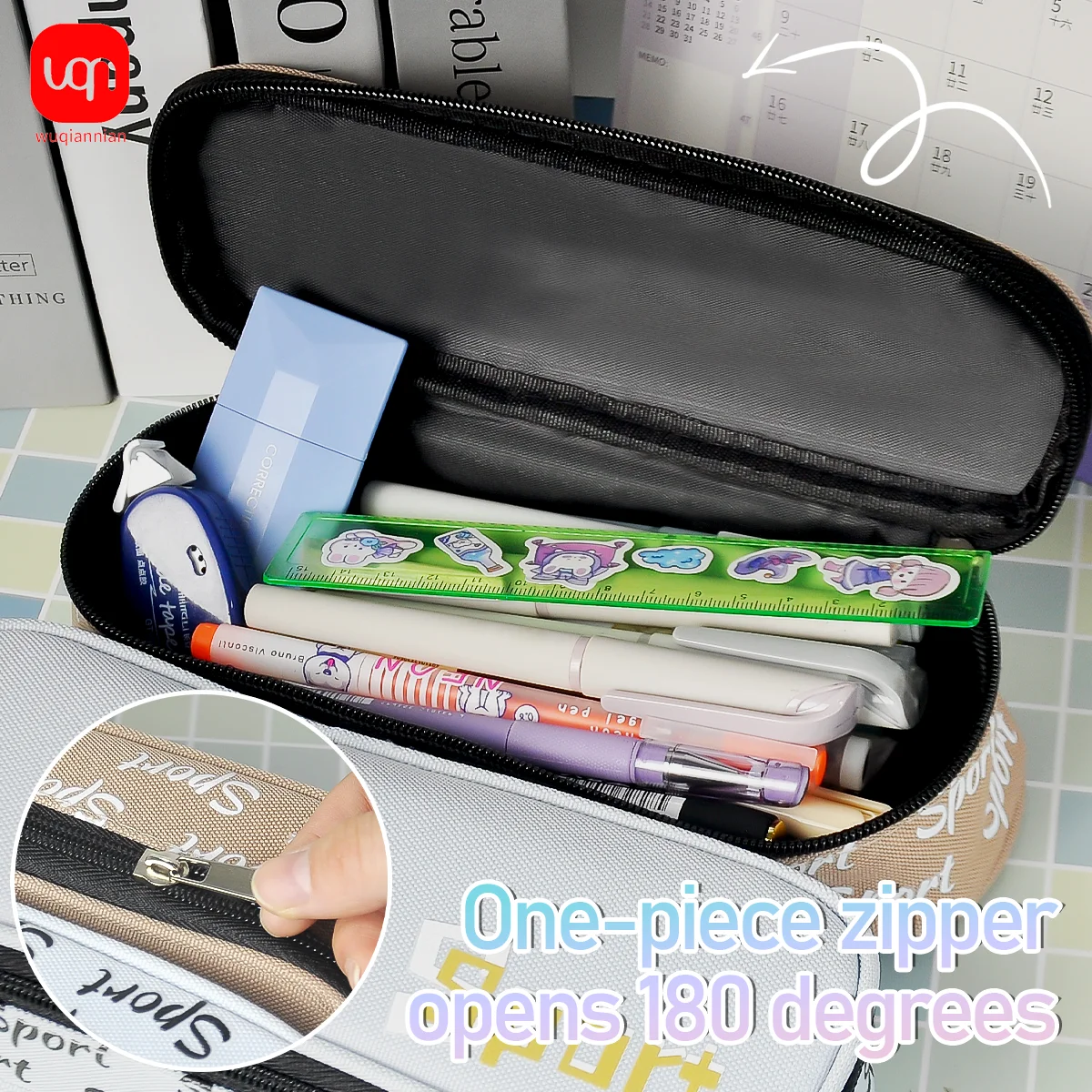 

WQN 1pc High-Quality Multi-Color Pen Case - Easy to Carry, Waterproof, Thick and Durable - Can Be Given as a Gift - Multiple Pen
