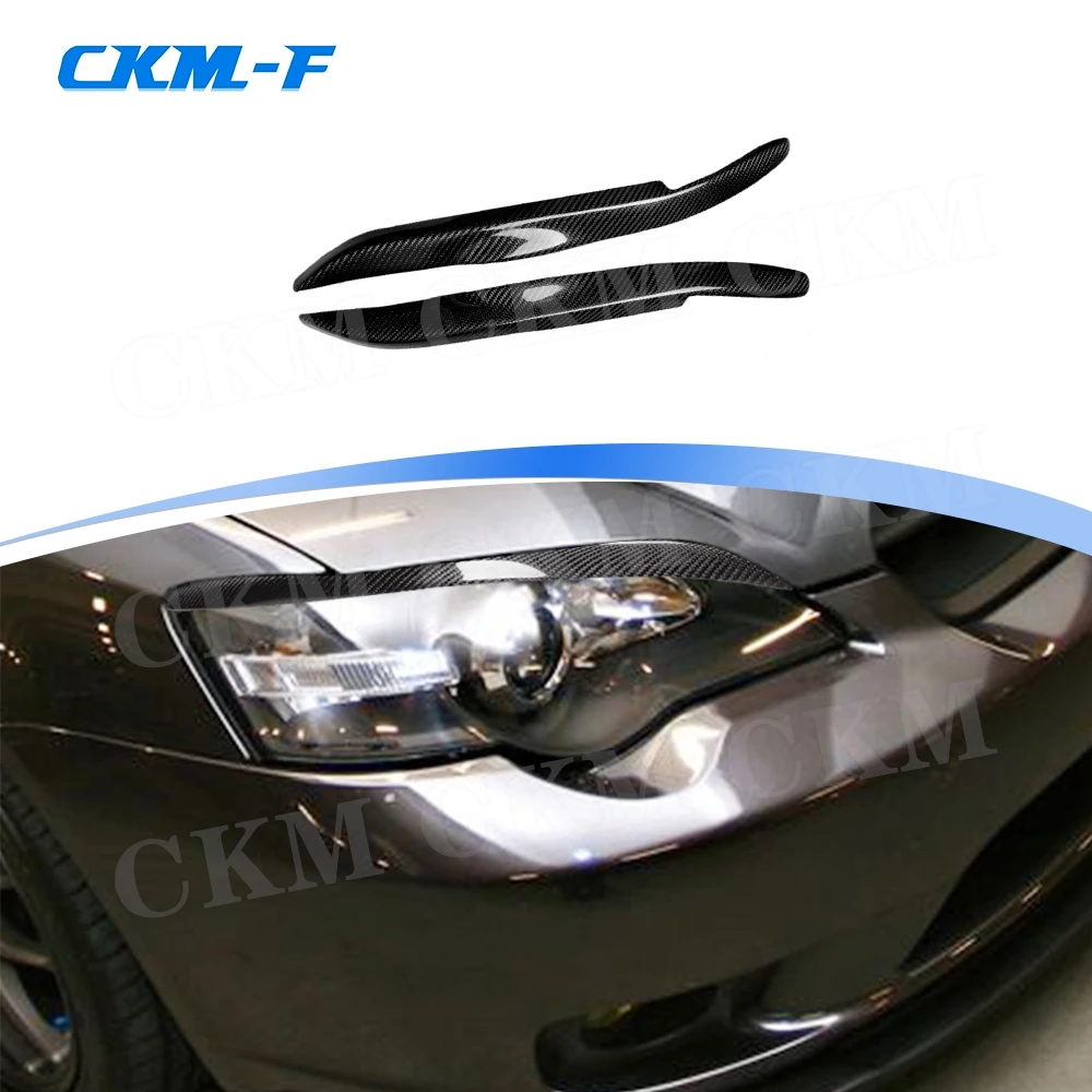 

Car Carbon Fiber Front Bumper Headlights Eyebrow Eyelid Trim Cover Sticker Bodykits Accessories for Toyota Subaru 2006-2008