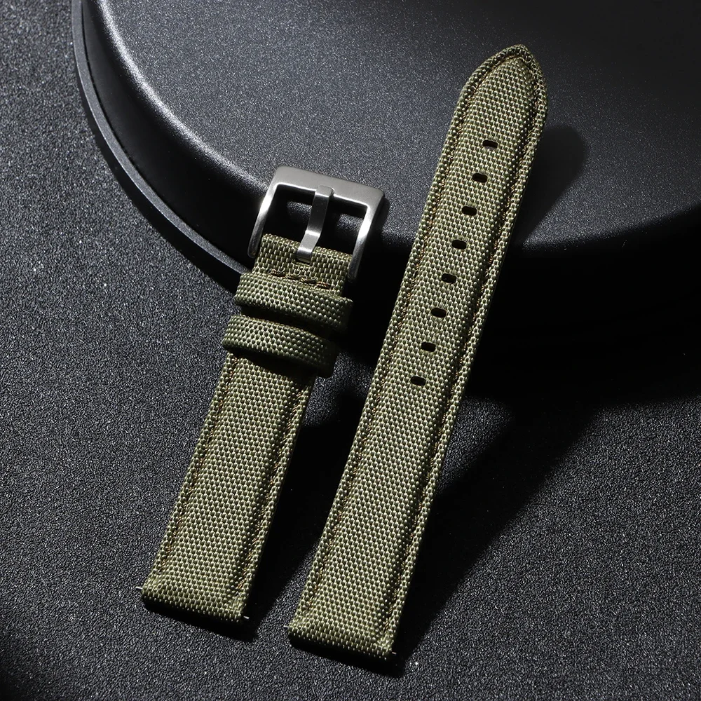 Nylon-Uhrenarmband aus echtem Leder für Huawei, 20 mm, 22 mm, Schnellverschluss-Armband, Universal-Armband für Männer und Frauen, Ersatz-Armband