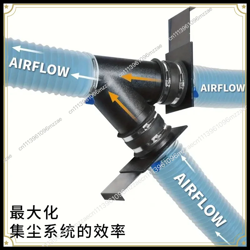 Dust Collector Dust Suction Port 100mm Suction Port Air Filter Accessories Three-way Valve Hose Joint Vacuum Cleaner Accessories