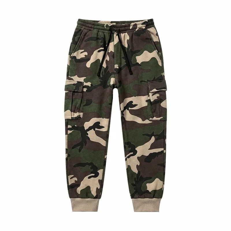 2026 Europäische Camouflage-Fleece-gefütterte Arbeitshose Outdoor Camouflage Trendige Hip-Hop Lose Pendlerhose für Herren – Detail 13