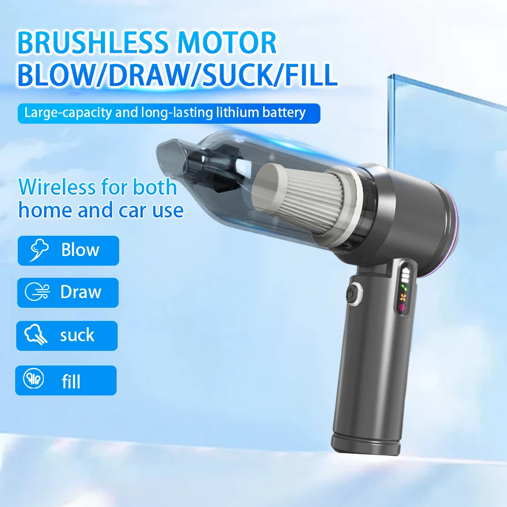 

【2025 New】16000Pa Car Vacuum Cleaner Cordless Powerful Wireless Handheld Portable Vacuum for Car Home Cleaning