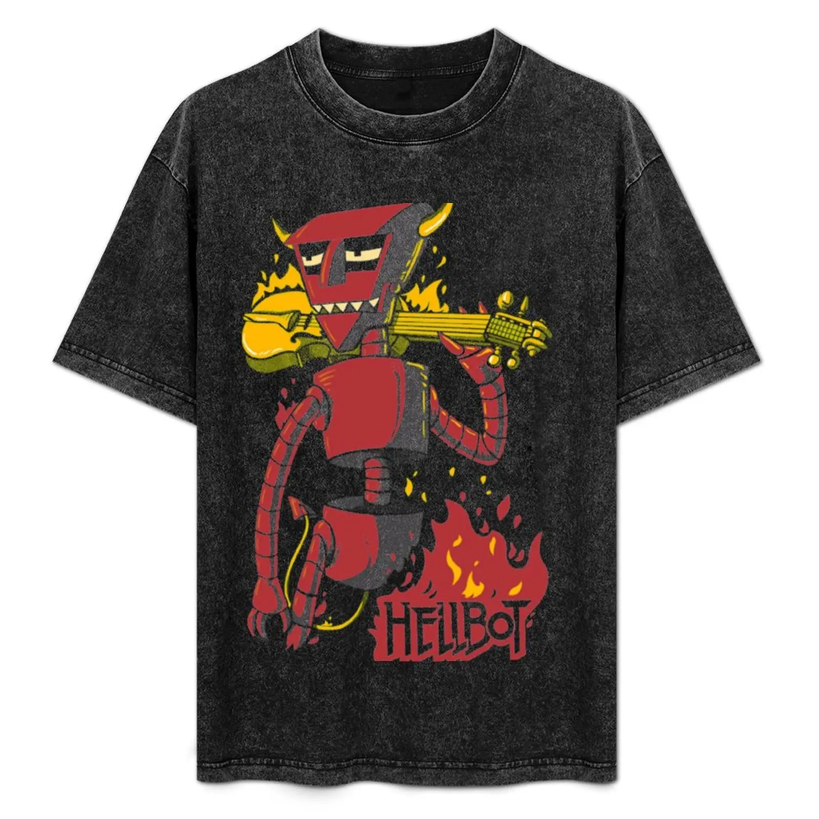 

Robot Devil HELLBOT T-Shirt summer tops cute clothes Aesthetic clothing plain t shirts men