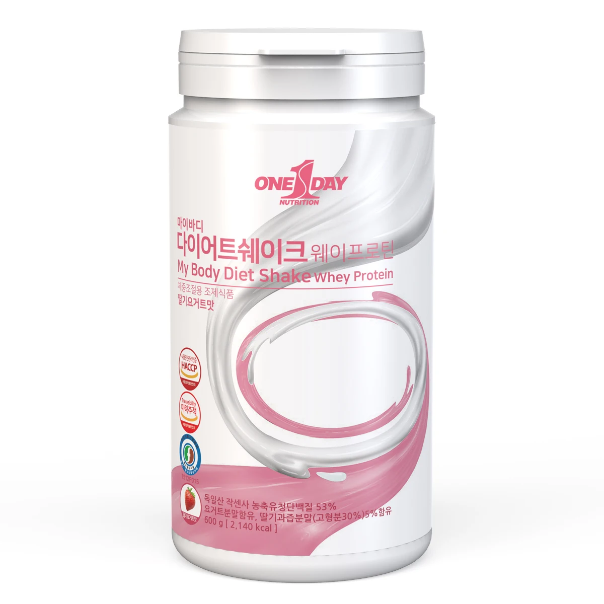 One-Day Nutrition German Saxon Diet Shake Meal Replacement Supplement Whey Protein Strawberry Yogurt Flavor 600g Protein Powder Dietary Management Protein Shake Powder Product