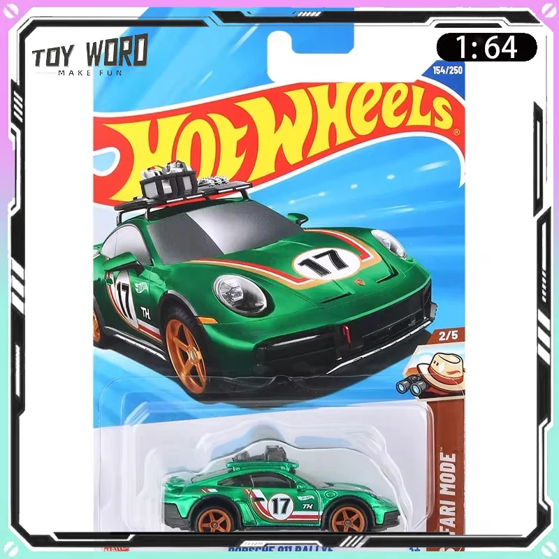 

Коллекционная модель автомобиля Hot Wheels 2025G: Porsche 911 Rallye Limited Edition Super Treasure Hunt, украшение для комнаты, игрушка-подарок для мальчика