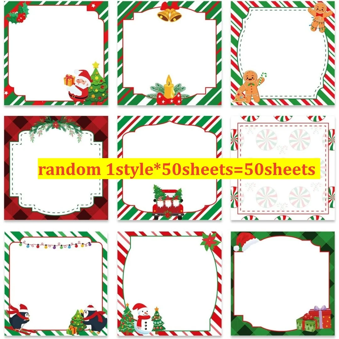 دفاتر ملاحظات لشخصيات عيد الميلاد، دفاتر ملاحظات لعيد الميلاد، دفاتر ملاحظات ذات جودة ورقية عالية، وسادات ملاحظات ذاتية اللصق للثلاجة #1