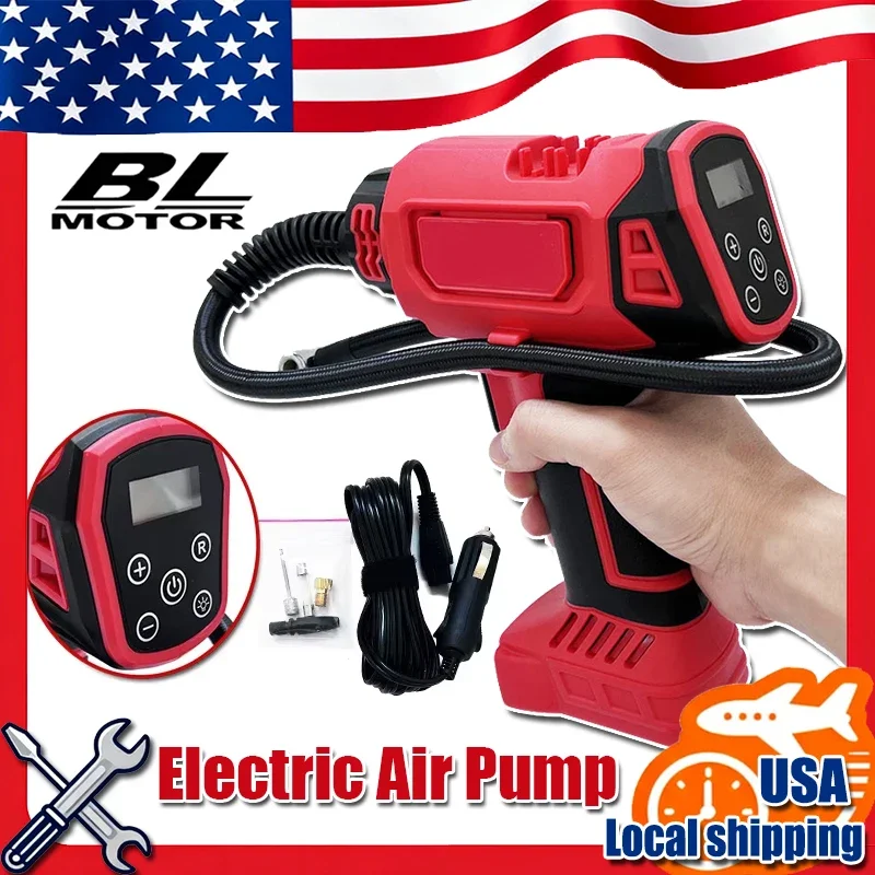 New Electric Air Pump Cordless Car Tire Automatic Inflator Handheld Air Compressor Power Tools For 18V Battery Fit Milwaukee