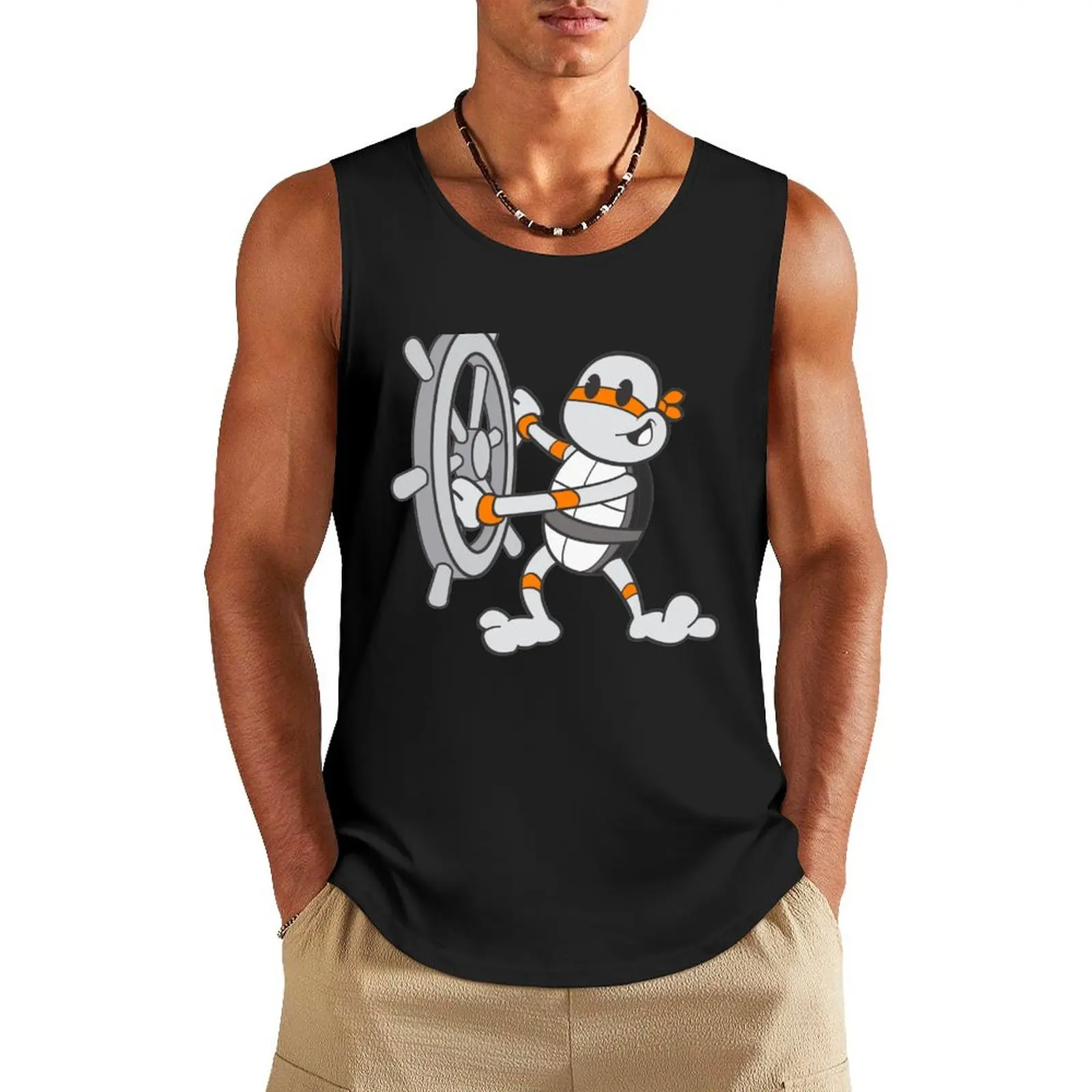 Steamboat Mikey Tank Top Men's gym t-shirt Men's summer clothes 2024 bodybuilding t-shirt gym men