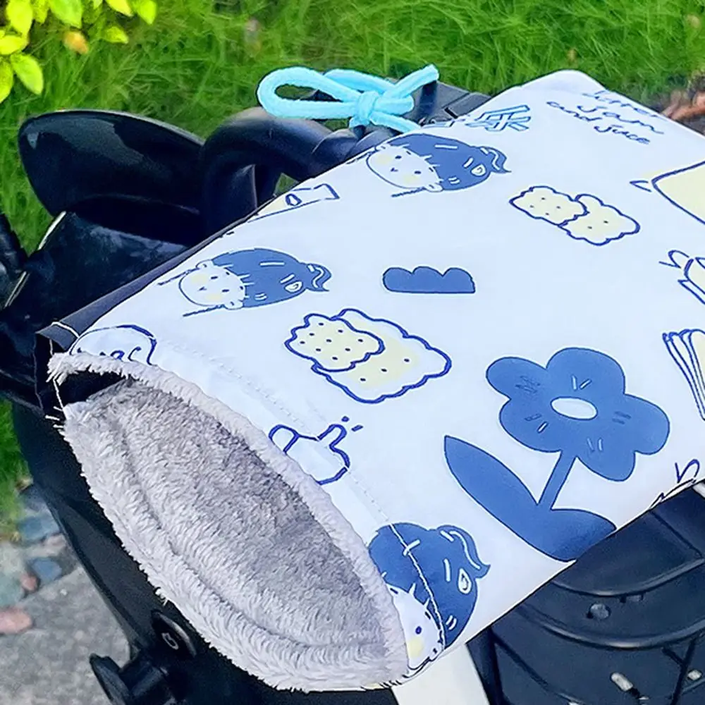 Gants chauds pour véhicule électrique, résistants au froid, imperméables, coupe-vent, poignées épaisses, protection des mains pour Scooters, dessin animé