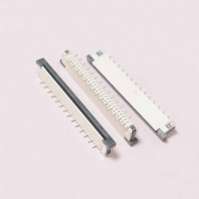 10 個 FFC/FPC 1.0mm 垂直マウントオフセットピン、ロック付き、4P/5P/6P/7P/8P/9P/10P-30PIN コネクタケーブルソケット