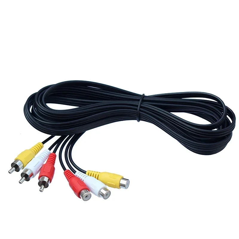 3RCA do 3 kabel RCA Audio wideo AV kabel rozszerzenie męskie i żeńskie 1.5m 3m 5m 10M