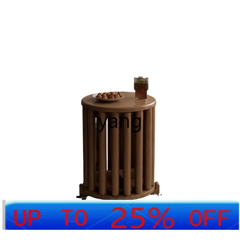 LH  solid wood stool can be stacked round stool dining table bench storage universal pulley chair