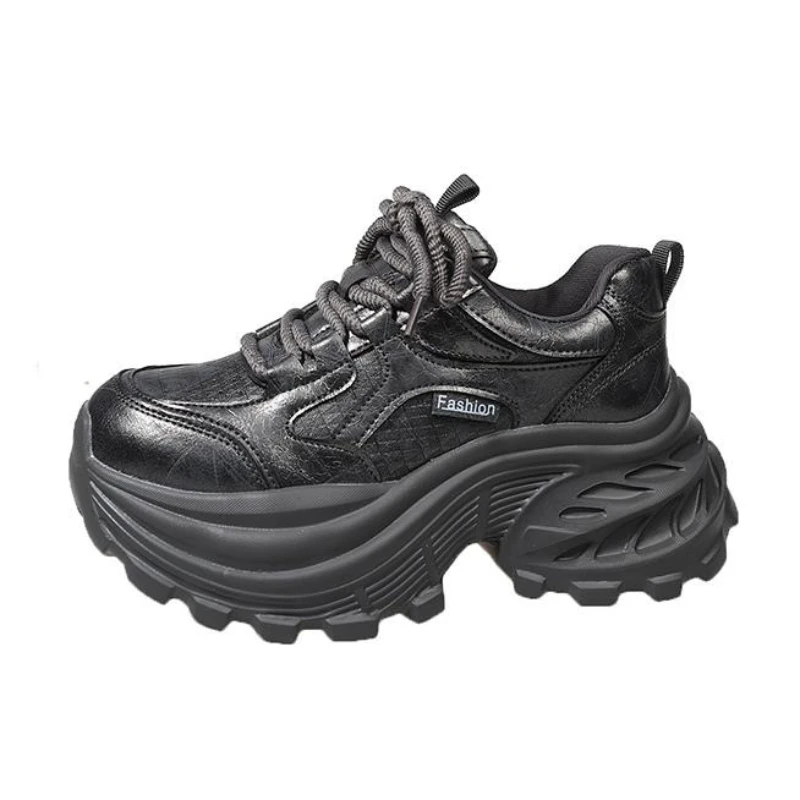 

2026 Spring Women's Shoes New 8.5CM Height Increasing Thick Sole Casual Fashion Sneakers Comfortable Running Sports Shoes Autumn