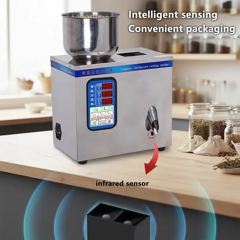 2026 Latest Automatic Powder Filling Machine 99g 200g Granule Packing Equipment for Leaves Coffee Powder Spices Kitchen