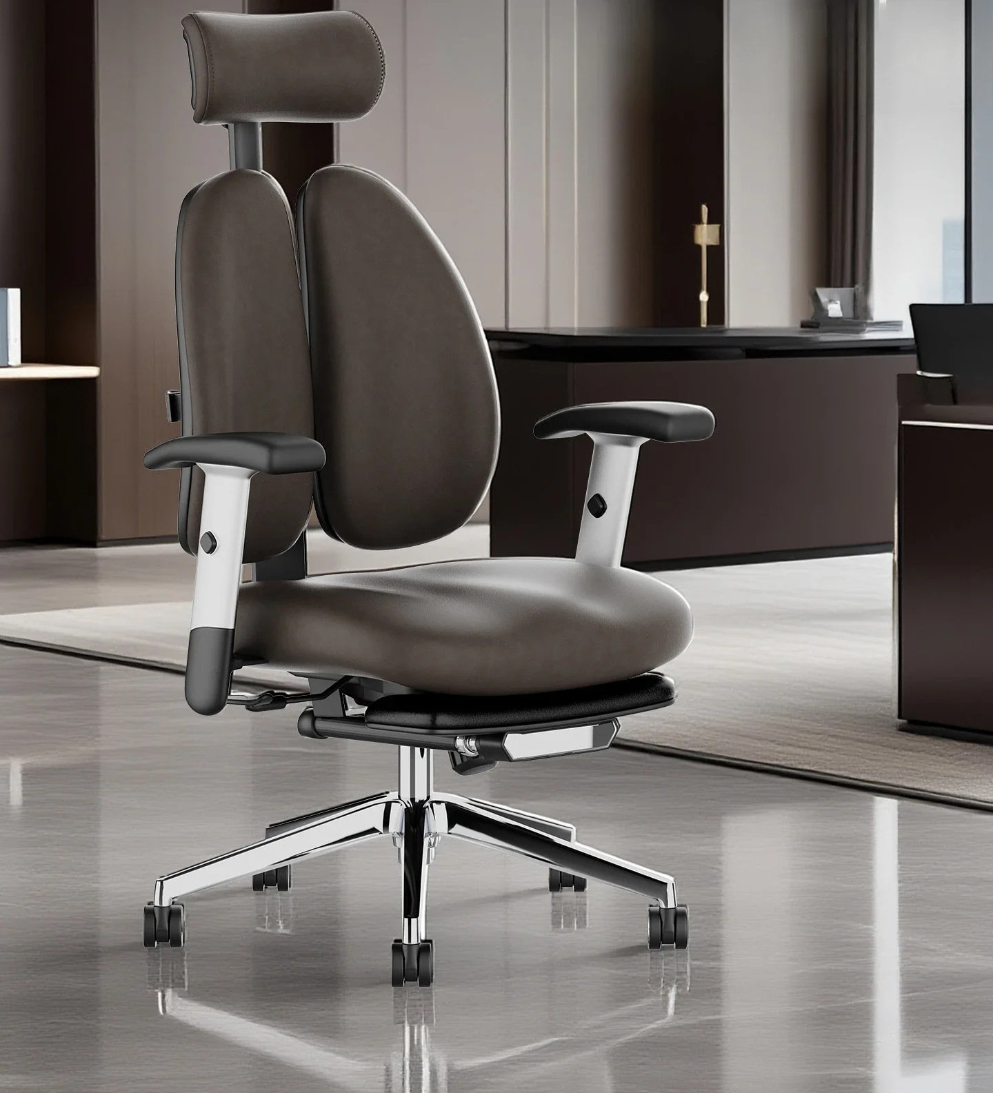 

Boss chair home business office chair can lie down leather large class chair